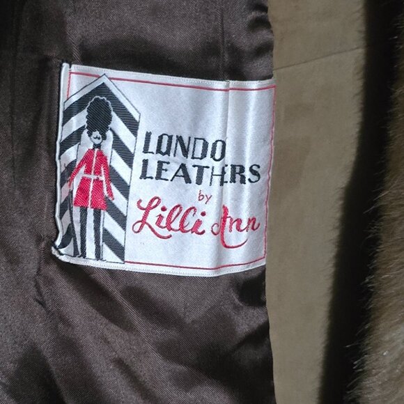 Vtg London Leathers by Lilli Ann Faux Fur Leather Ladies Jacket Made in England - Picture 4 of 5